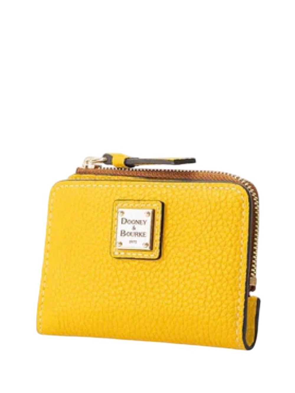Dooney & Bourke Pebble Grain Zip Credit Card Wallet 12 - Picture 2 of 8